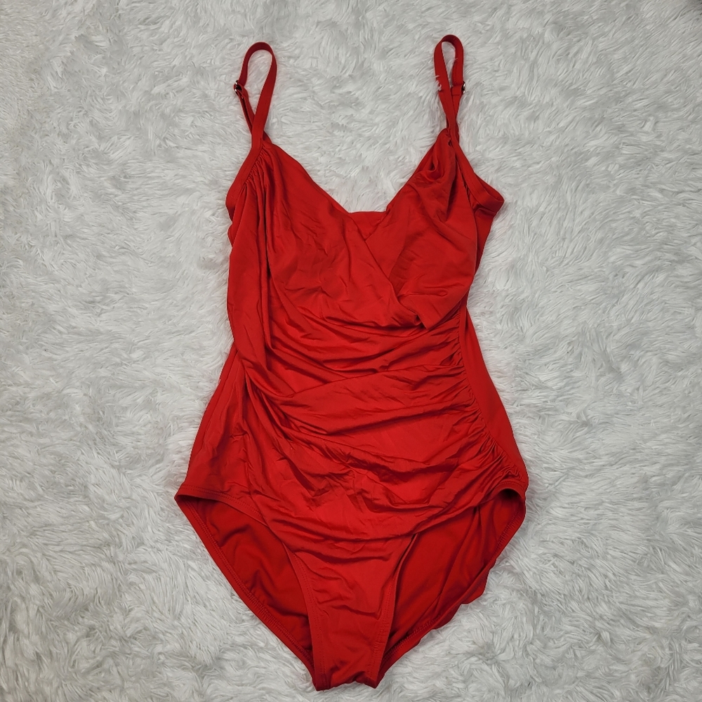 Jantzen Red One-Piece Swimsuit with Adjustable Straps **Bundle 3/$15